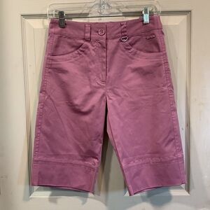 Lija Golf and Sport Bermuda Par Short Mauve Pink Performance 12” Shorts sz 0